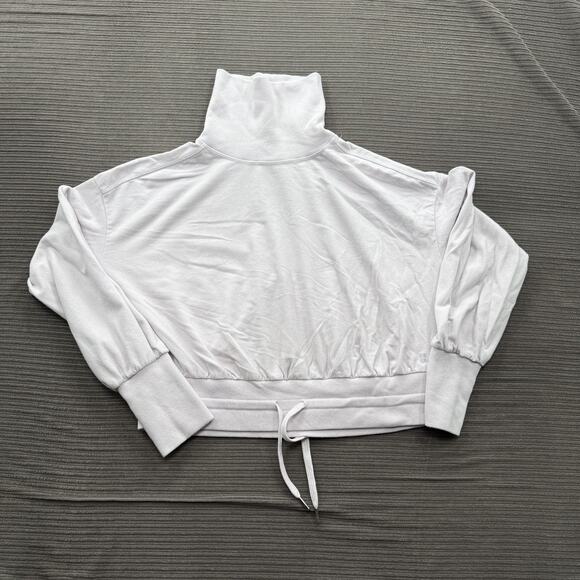 Sweaty Betty Pullover Womens 8 Purple Mock Neck Drawstring Athletic Italy - Picture 1 of 10